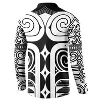 Japan Indigenous Jomon Tattoo Inspiration Button Sweatshirt Black Version