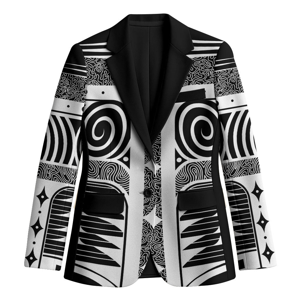 Japanese Indigenous Blazer Jomon Tribal Inspired Black