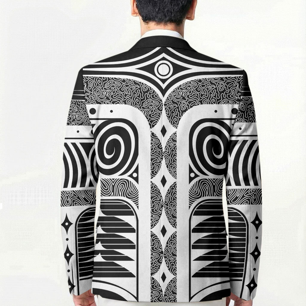 Japanese Indigenous Blazer Jomon Tribal Inspired Black