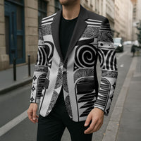 Japanese Indigenous Blazer Jomon Tribal Inspired Black
