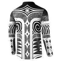 Japanese Indigenous Button Sweatshirt Jomon Tribal Inspired Black