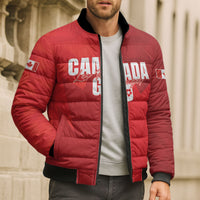 Custom Canada Football 2026 Bomber Puffer Jacket Les Rouges Making History