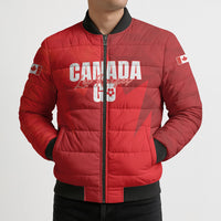 Custom Canada Football 2026 Bomber Puffer Jacket Les Rouges Making History