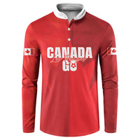 Custom Canada Football 2026 Button Sweatshirt Les Rouges Making History