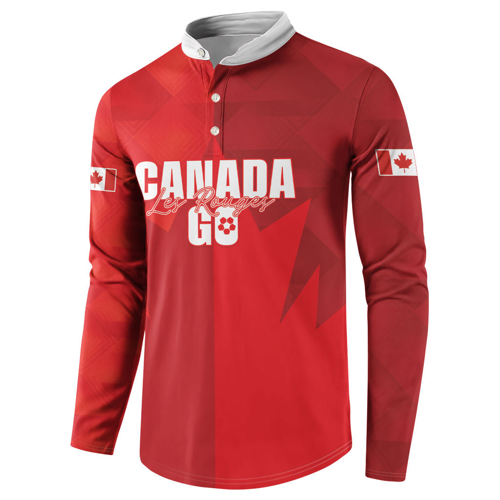Custom Canada Football 2026 Button Sweatshirt Les Rouges Making History