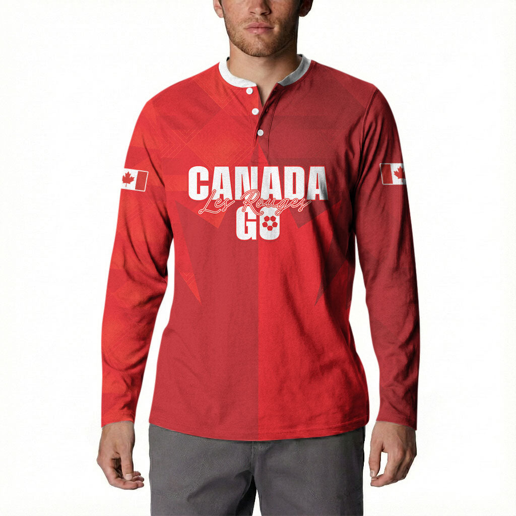 Custom Canada Football 2026 Button Sweatshirt Les Rouges Making History