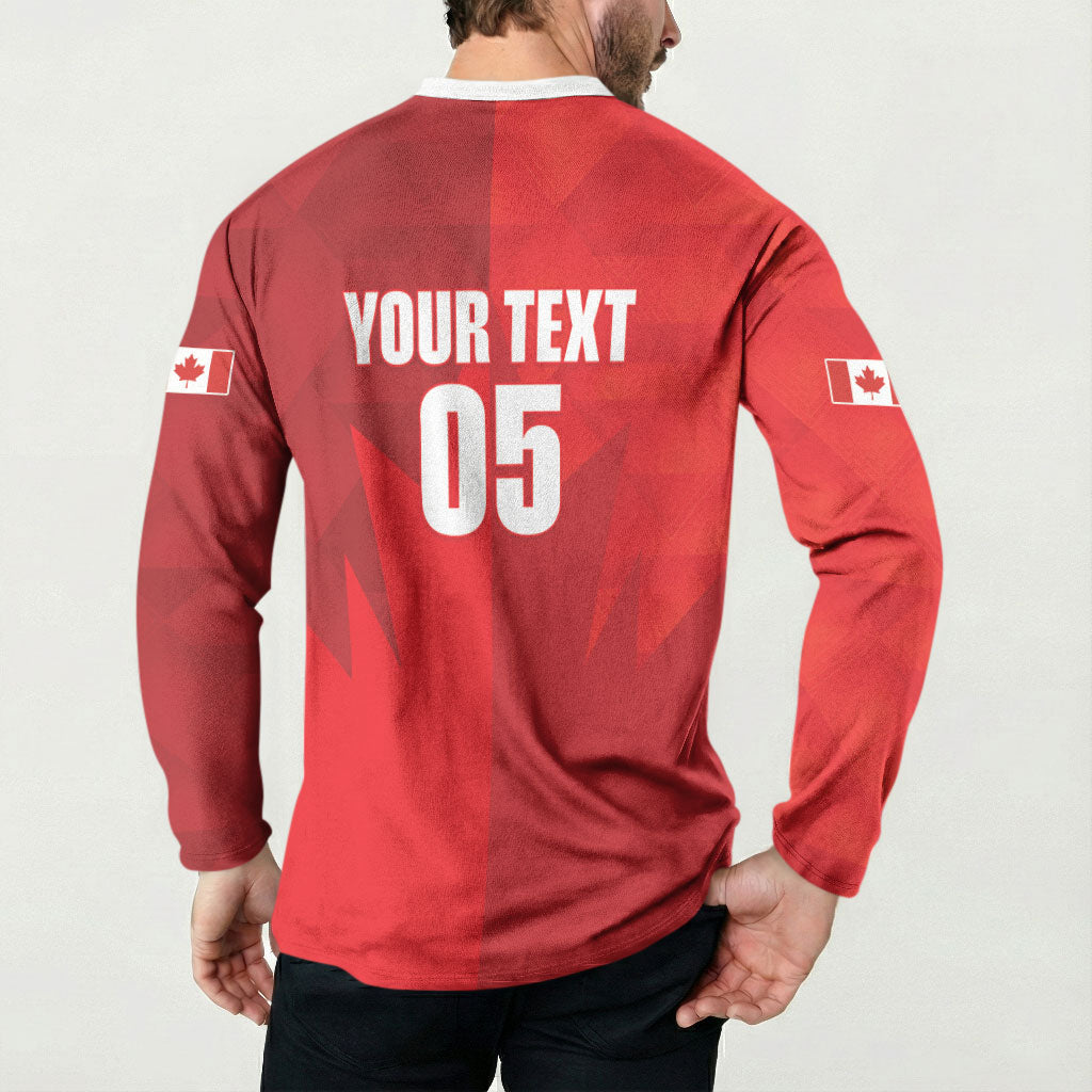 Custom Canada Football 2026 Button Sweatshirt Les Rouges Making History