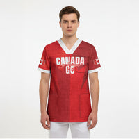 Custom Canada Football 2026 Scrub Top Les Rouges Making History