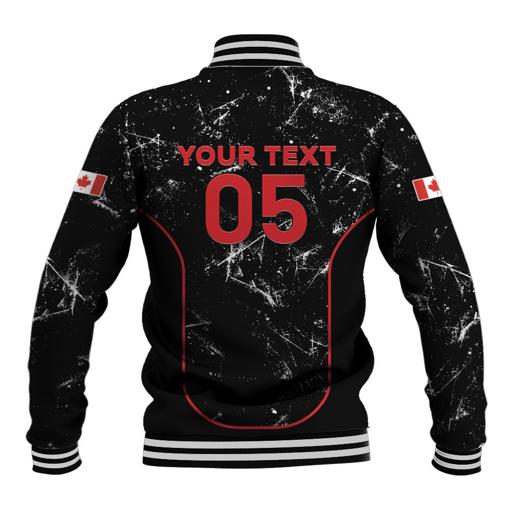 Custom Canada Football 2026 Baseball Jacket Go Les Rouges