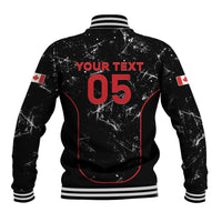 Custom Canada Football 2026 Baseball Jacket Go Les Rouges