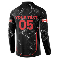 Custom Canada Football 2026 Button Sweatshirt Go Les Rouges