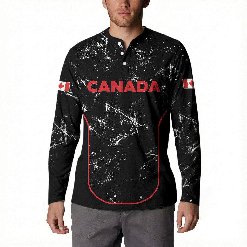 Custom Canada Football 2026 Button Sweatshirt Go Les Rouges