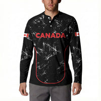 Custom Canada Football 2026 Button Sweatshirt Go Les Rouges