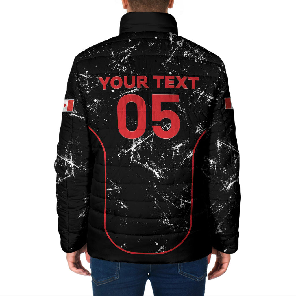 Custom Canada Football 2026 Padded Jacket Go Les Rouges