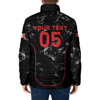 Custom Canada Football 2026 Padded Jacket Go Les Rouges