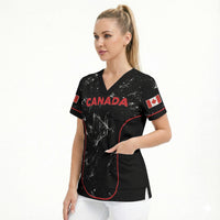 Custom Canada Football 2026 Scrub Top Go Les Rouges