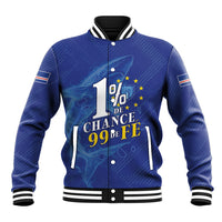Custom Cape Verde Football Baseball Jacket Blue Sharks Still Undefeated