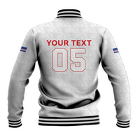 Custom Cabo Verde Baseball Jacket Blue Sharks Fear No Giants