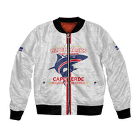 Custom Cabo Verde Bomber Jacket Blue Sharks Fear No Giants