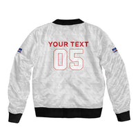 Custom Cabo Verde Bomber Jacket Blue Sharks Fear No Giants