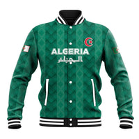 Custom Algeria Football 2026 Baseball Jacket Algerian Geometric Patterns