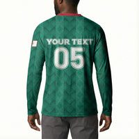 Custom Algeria Football 2026 Button Sweatshirt Algerian Geometric Patterns