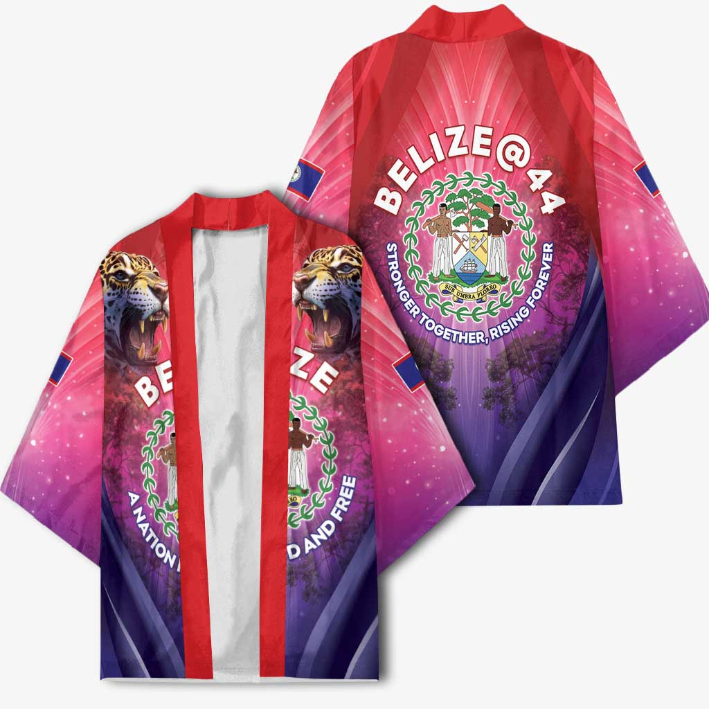 Belize 44th Independence Anniversary Kimono Stronger Together Rising Forever - Wonder Print Shop
