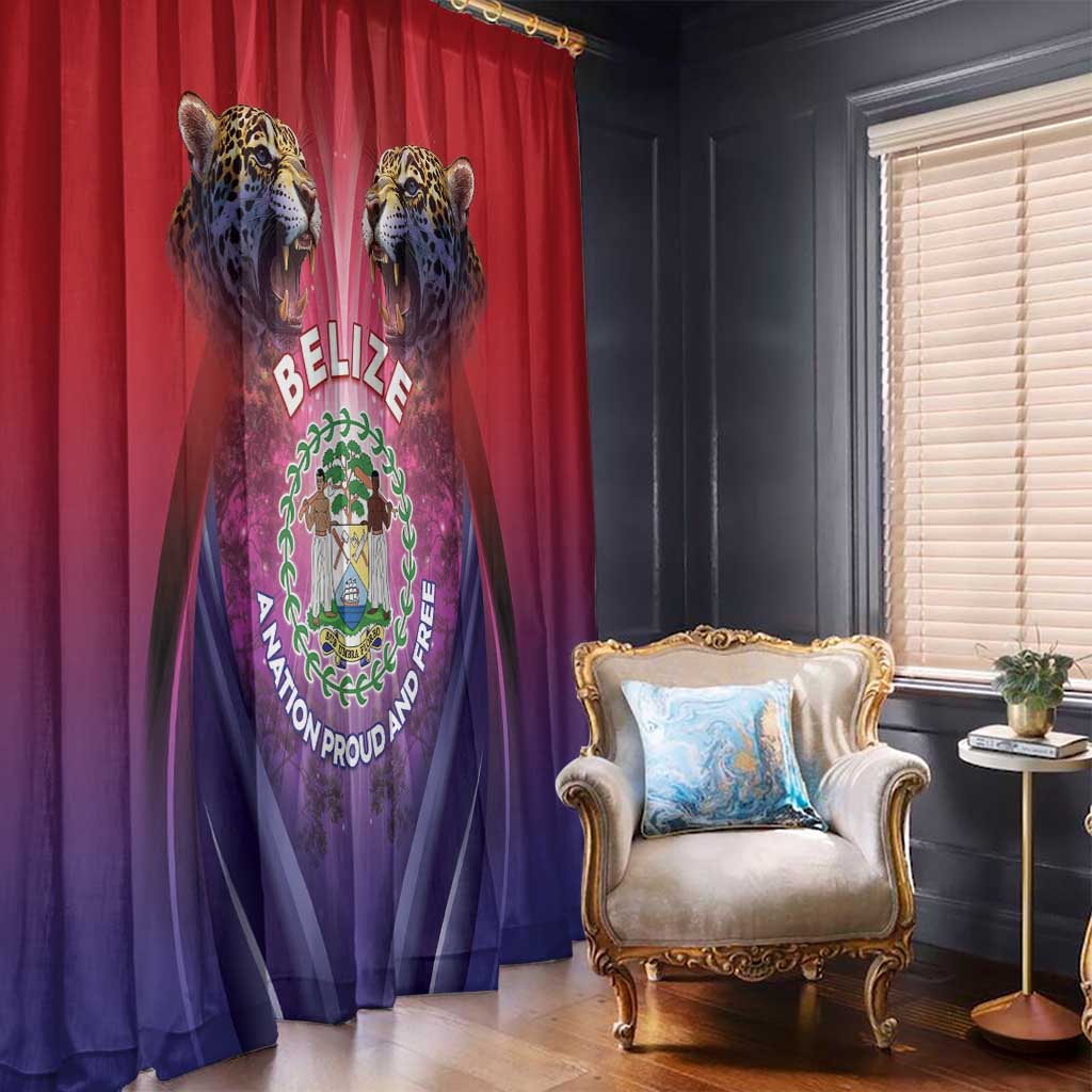 Belize 44th Independence Anniversary Window Curtain Stronger Together Rising Forever - Wonder Print Shop