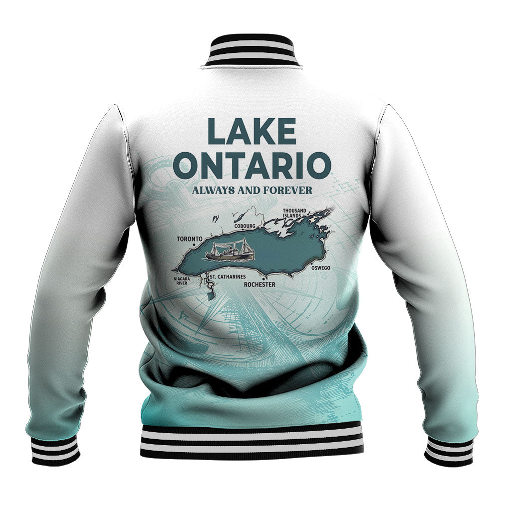 Canada The Great Lakes Baseball Jacket Lake Ontario Forever
