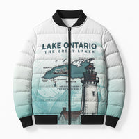 Canada The Great Lakes Bomber Puffer Jacket Lake Ontario Forever