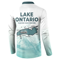 Canada The Great Lakes Button Sweatshirt Lake Ontario Forever