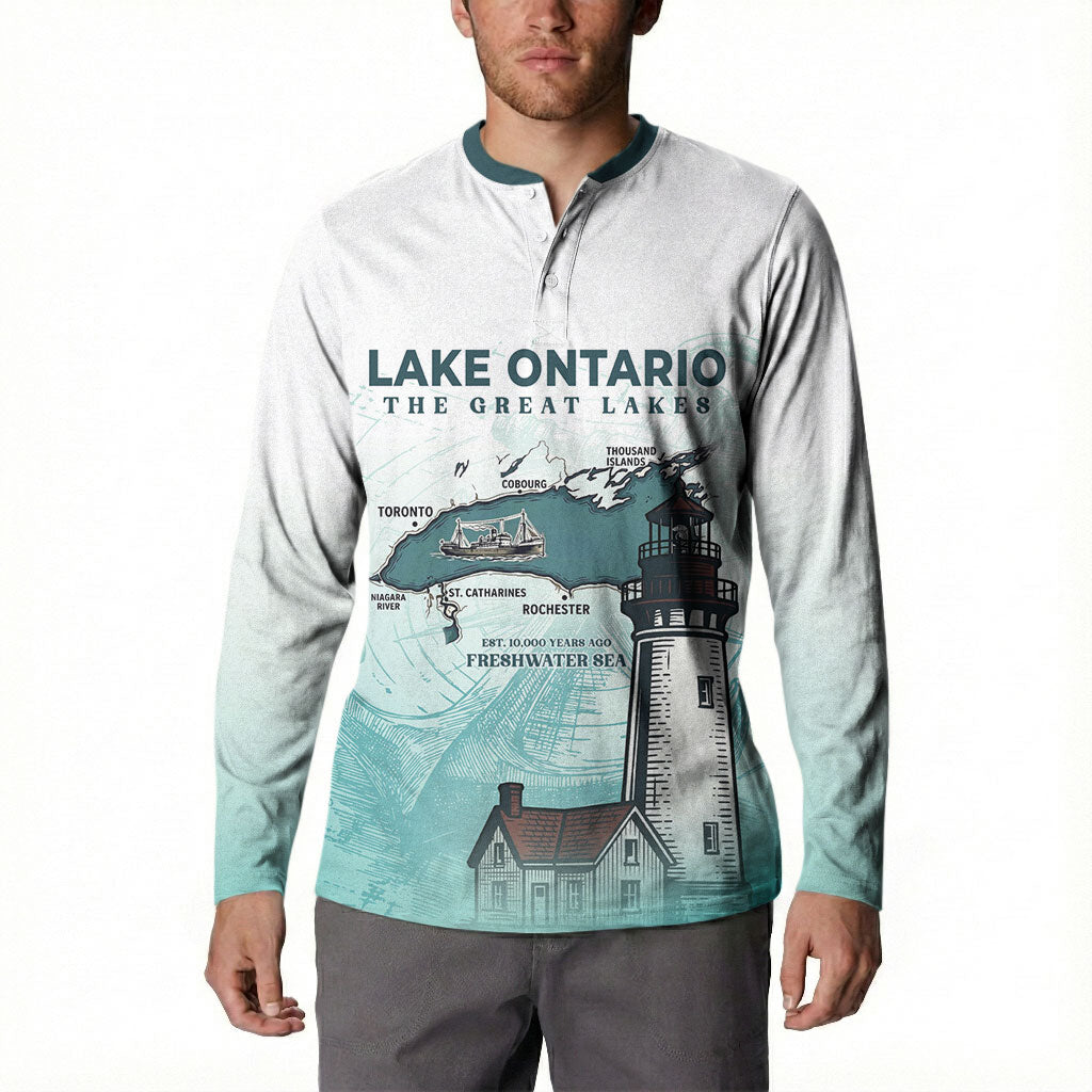 Canada The Great Lakes Button Sweatshirt Lake Ontario Forever