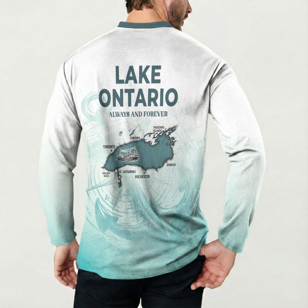 Canada The Great Lakes Button Sweatshirt Lake Ontario Forever