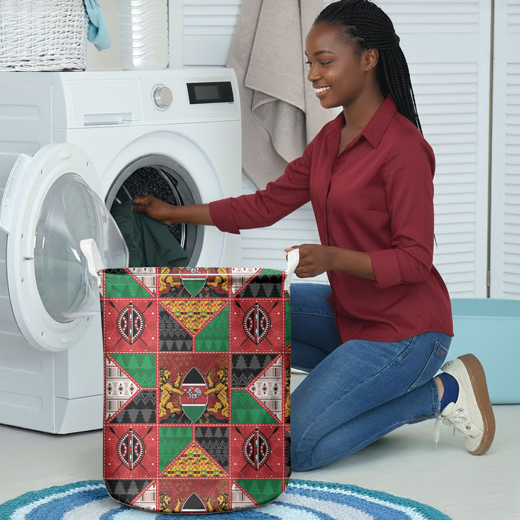 Kenya Christmas Laundry Basket Patchwork Style