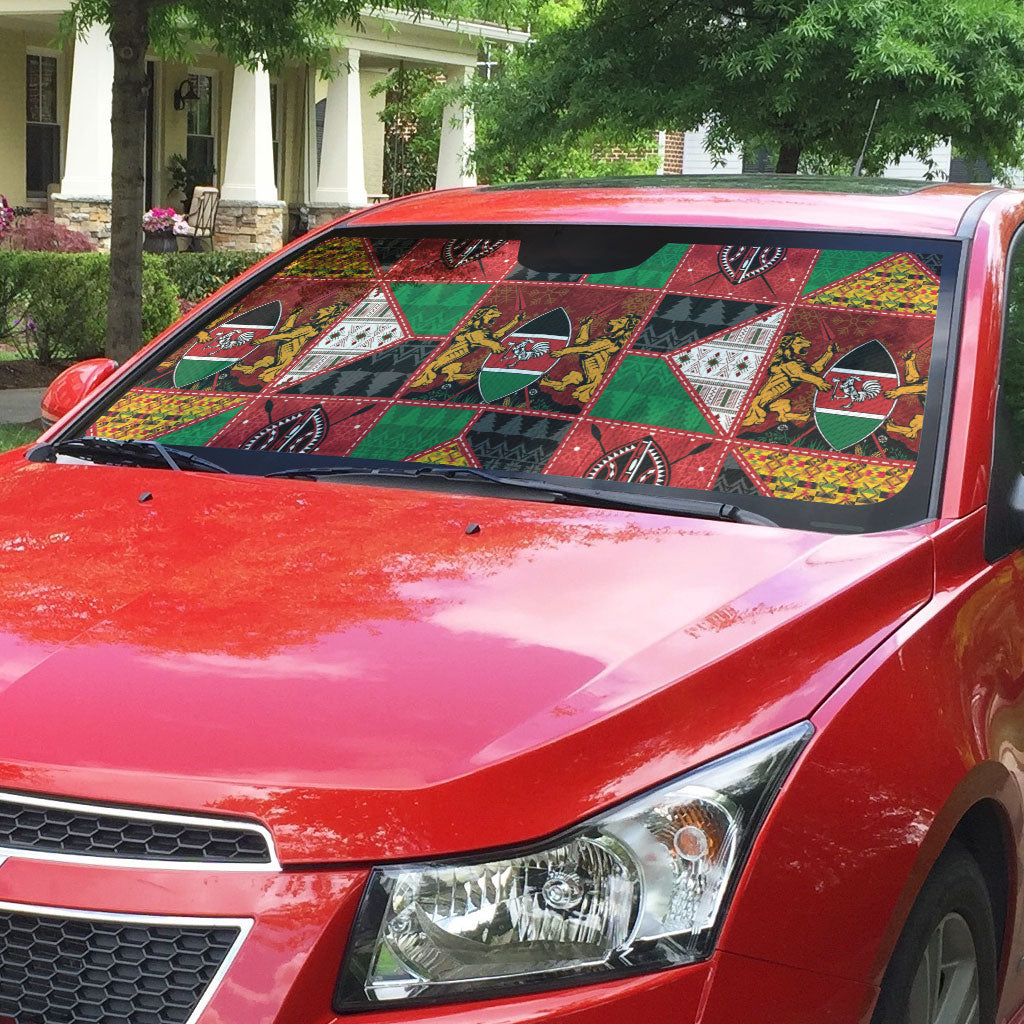Kenya Christmas Auto Sun Shade Patchwork Style