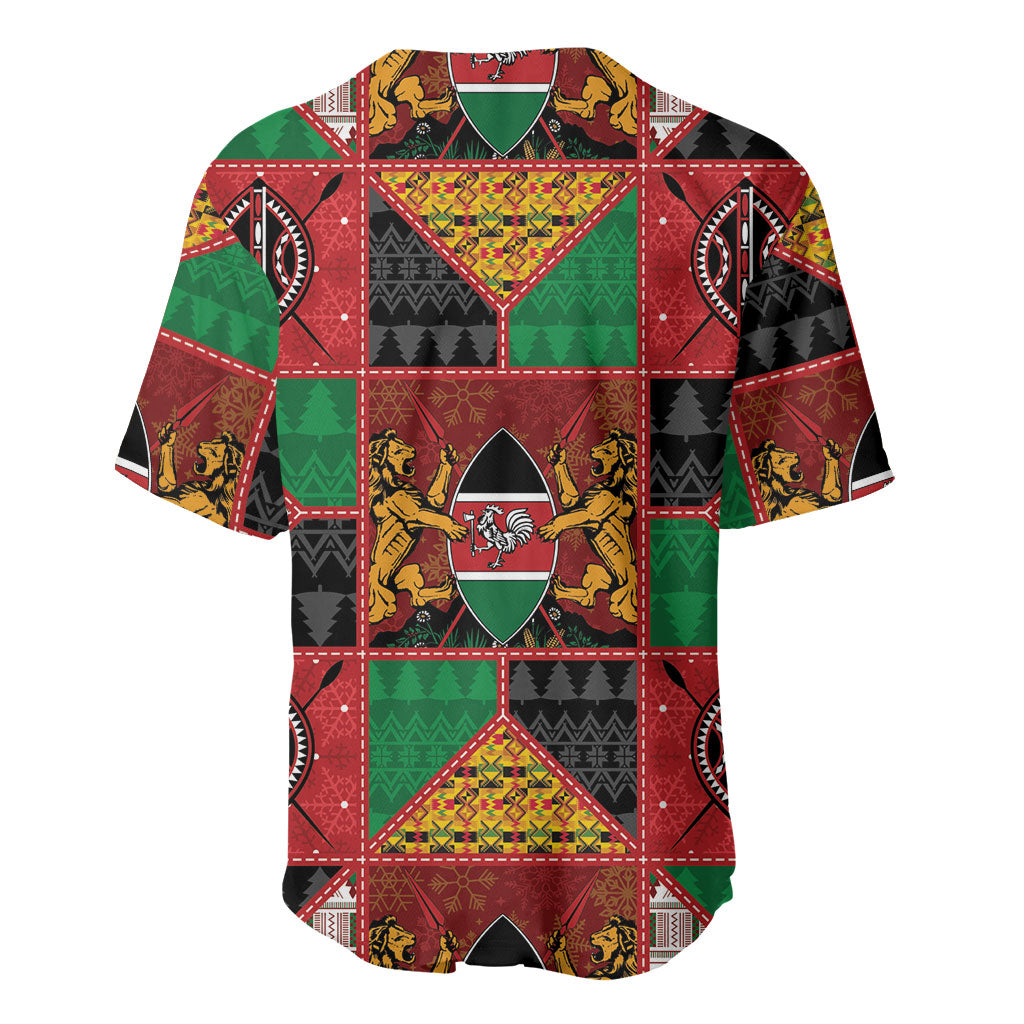 Kenya Christmas Baseball Jersey Patchwork Style