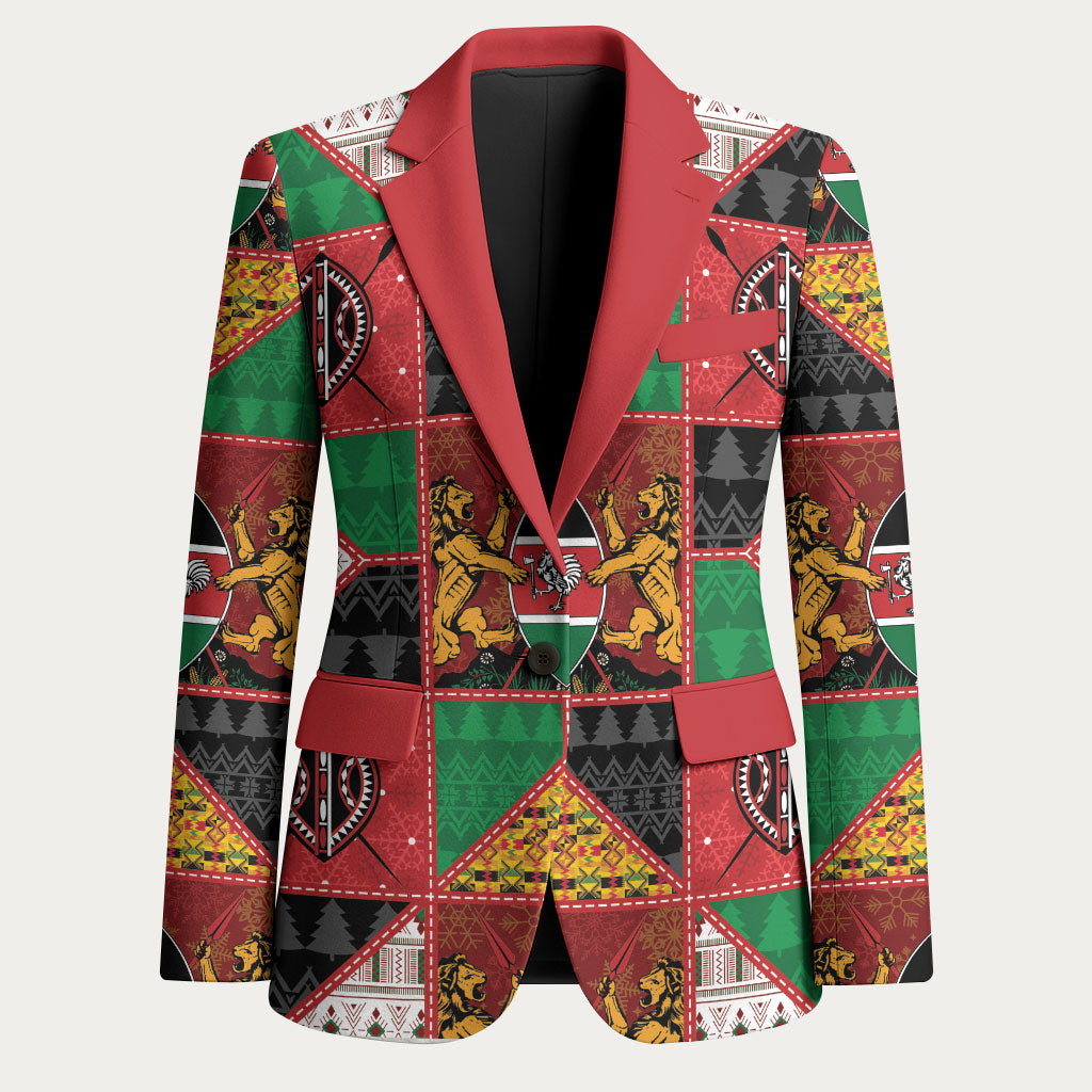 Kenya Christmas Blazer Patchwork Style