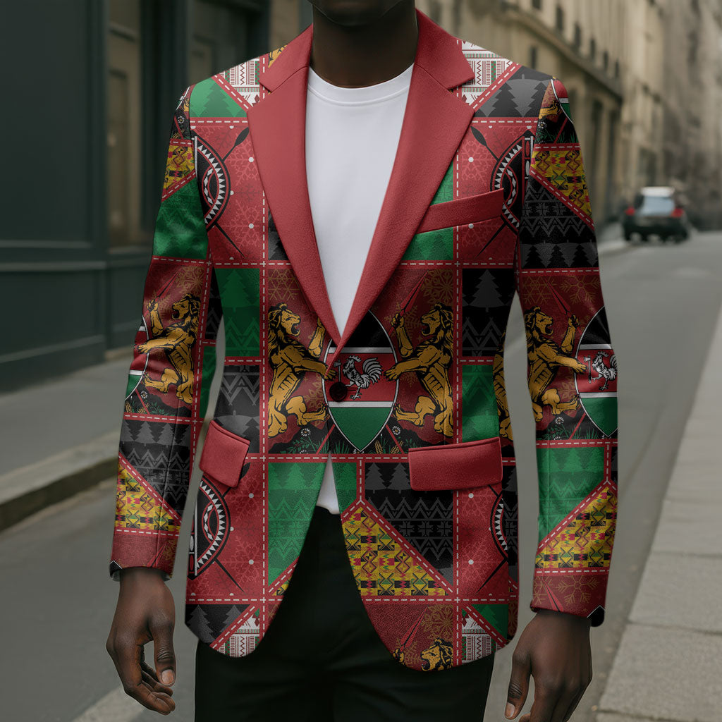 Kenya Christmas Blazer Patchwork Style