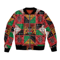 Kenya Christmas Bomber Jacket Patchwork Style