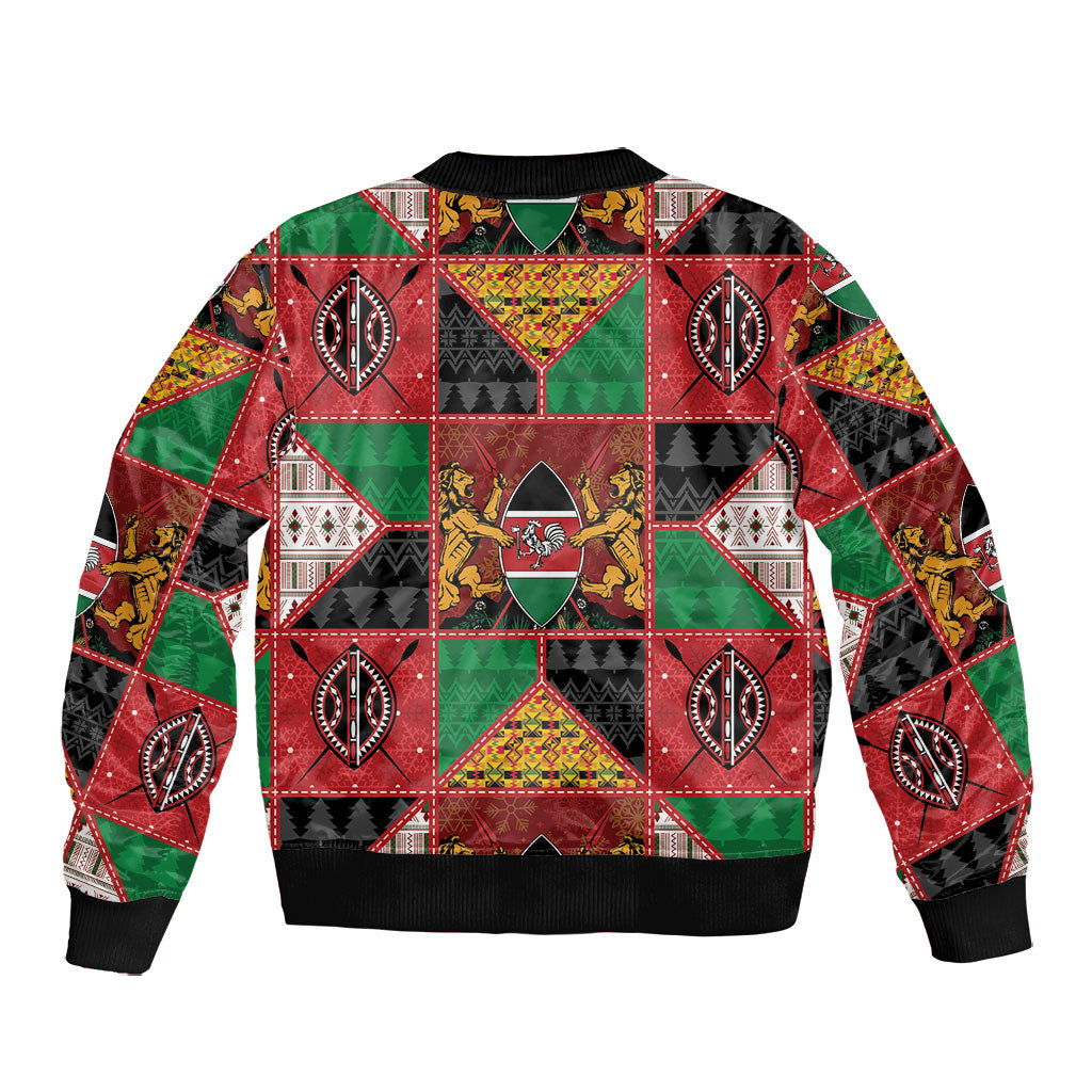 Kenya Christmas Bomber Jacket Patchwork Style