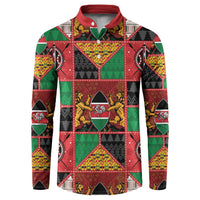 Kenya Christmas Button Sweatshirt Patchwork Style