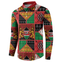 Kenya Christmas Button Sweatshirt Patchwork Style