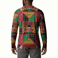 Kenya Christmas Button Sweatshirt Patchwork Style