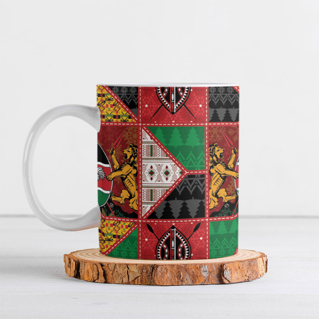 Kenya Christmas Ceramic Mug Patchwork Style