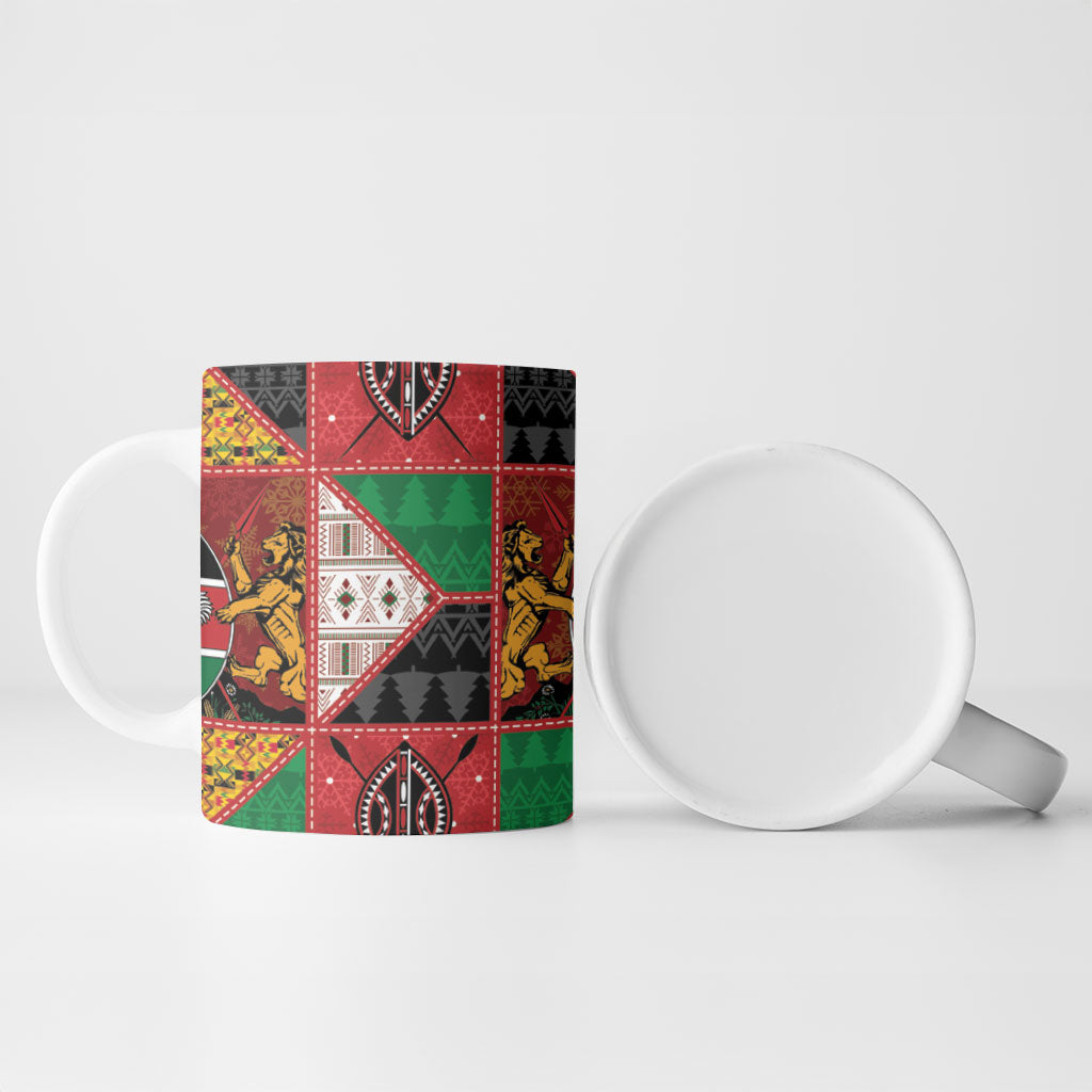 Kenya Christmas Ceramic Mug Patchwork Style