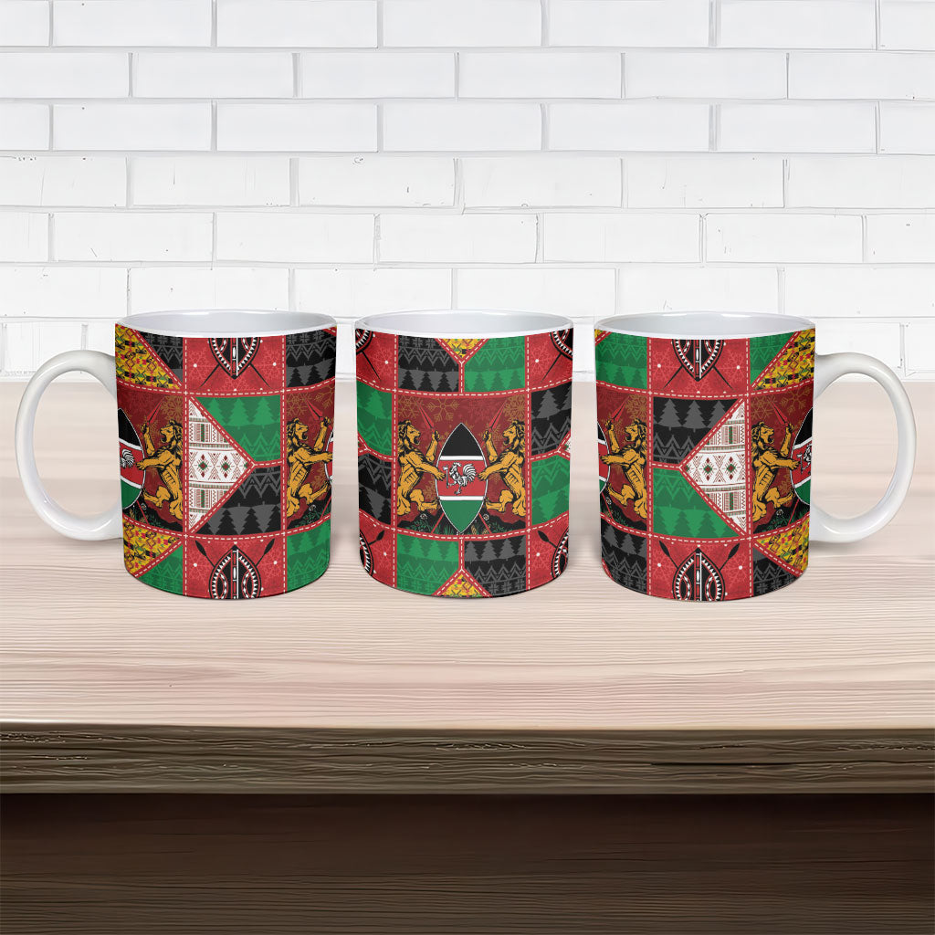 Kenya Christmas Ceramic Mug Patchwork Style