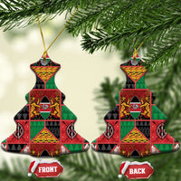 Kenya Christmas Ceramic Ornament Patchwork Style
