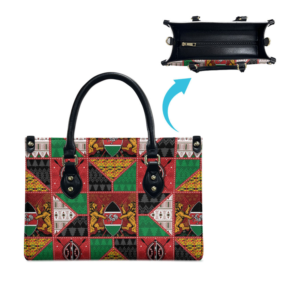 Kenya Christmas Leather Bag Patchwork Style