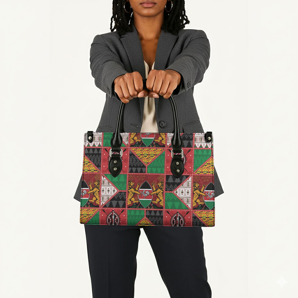 Kenya Christmas Leather Bag Patchwork Style
