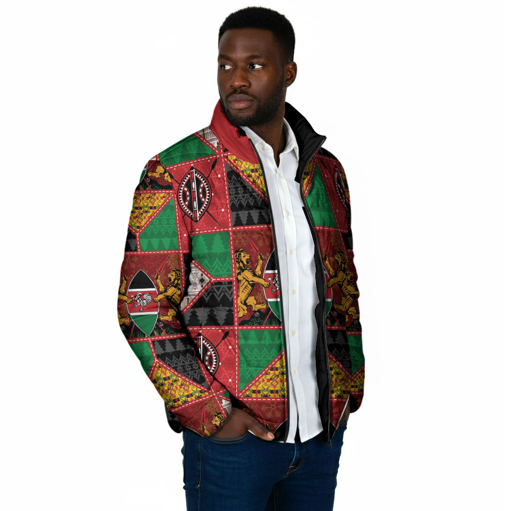 Kenya Christmas Padded Jacket Patchwork Style